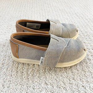 Tiny Toms Classic Frost Grey Chambray Loafers